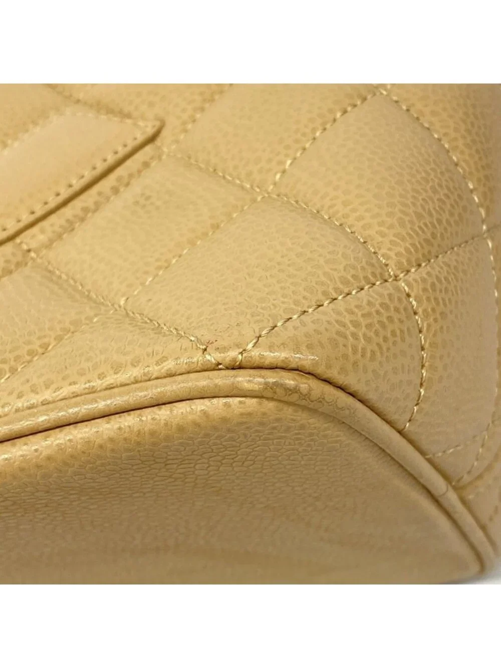 Chanel Tote Reissue Caviar Leather Beige Gold